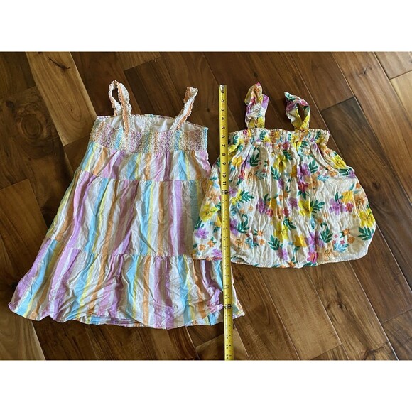 Lot Of 2 Cat & Jack Girls Dress & Tank Size L 10/12 100% Cotton Great Condition - Picture 8 of 9